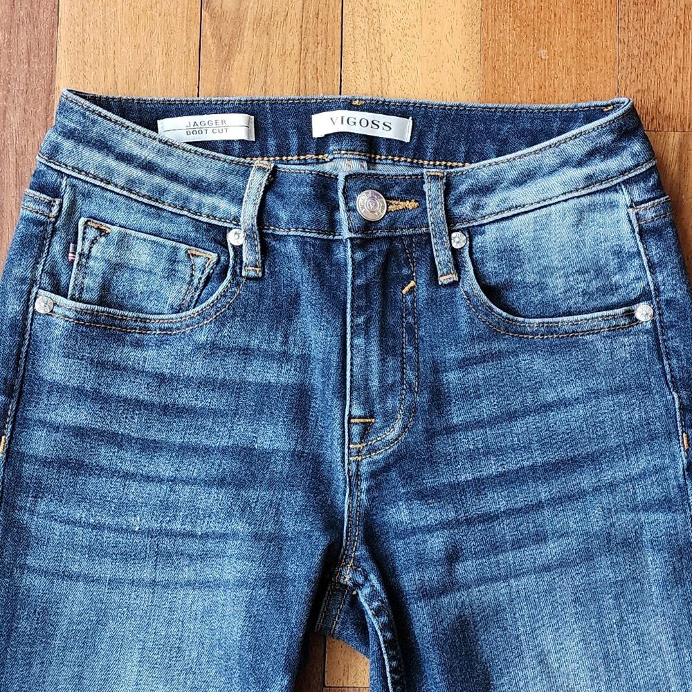 VIGOSS Jagger Boot Cut Faded Wash Jeans Size 24 - Picture 7 of 16